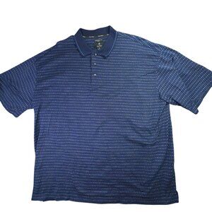 Gary Player Polo Shirt Mens 3XL Blue Patterned Double Mercerized Cotton Golf